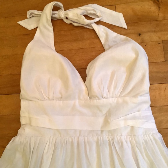 COSTA BLANCA White Summer Dress, Halter Style - Size Medium - Picture 6 of 7